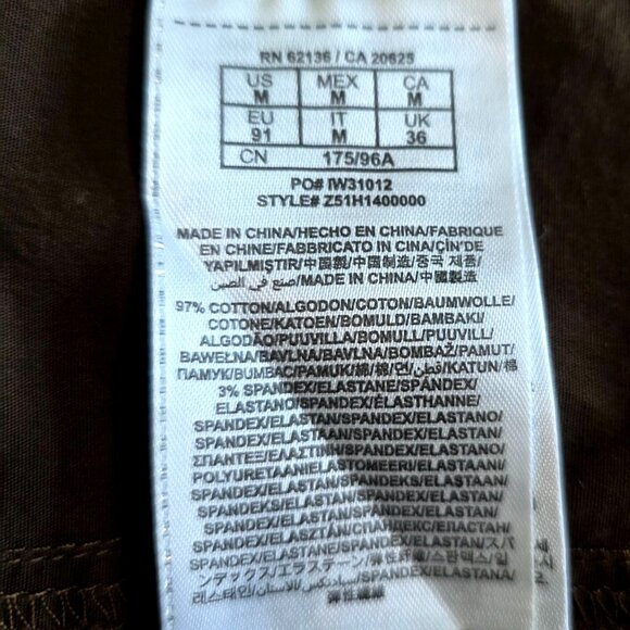 G by Guess Solid Brown Long Sleeve Button Up Dress Shirt Men's Size Large - Picture 8 of 8